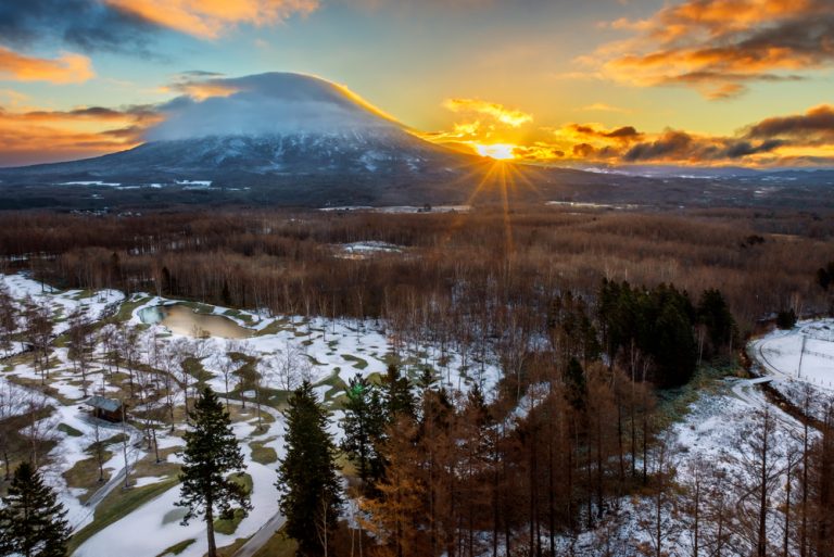 Hirafu, Niseko,and Mount Yotei in Hokkaido, Japan