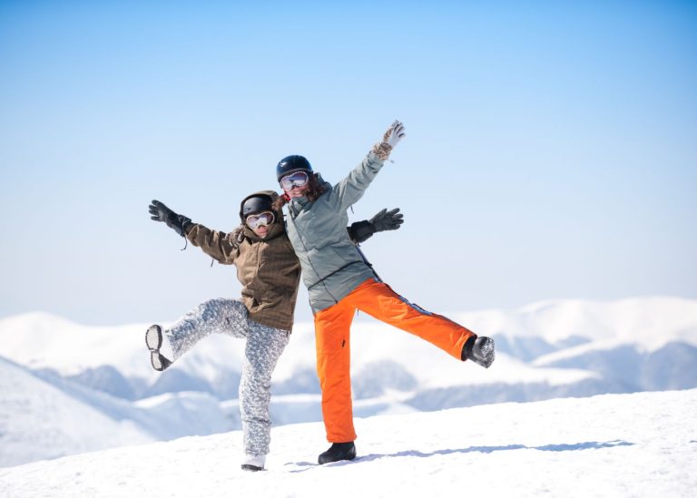 Couple Enjoying Winter Activity Together